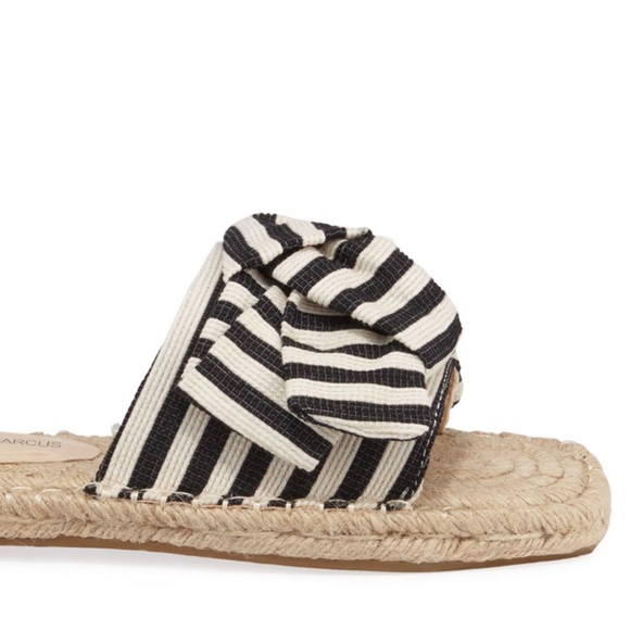 NM Eleora Striped Bow Espadrilles Slides NWOT - Picture 3 of 3